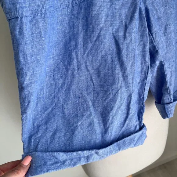 Sportscraft Ladies Light Blue Casual Linen Shorts Size 8 - Picture 5 of 14